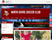 Tablet Screenshot of northshoresoccer.com